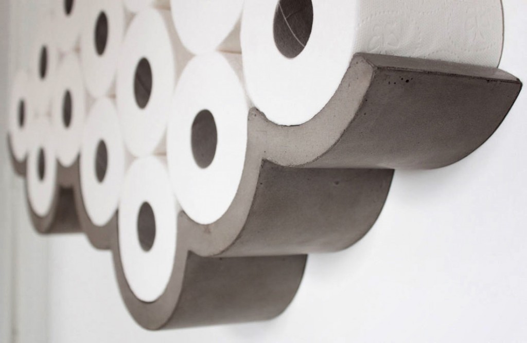 Cloud Concrete Toilet Paper Shelf by Bertrand Jayr for Lyon Beton