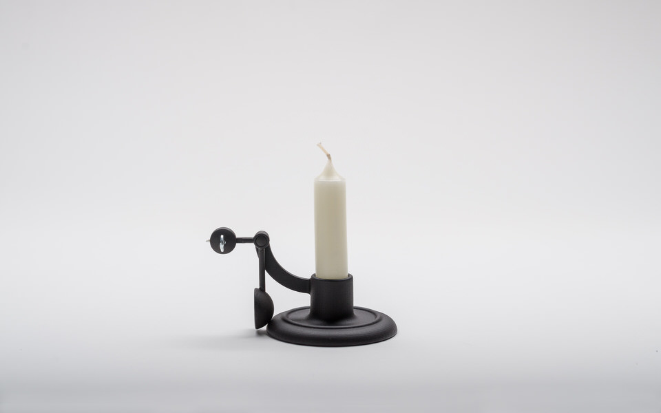 Fresh Candle in Moment Candlestick by Lars Beller Fjetland