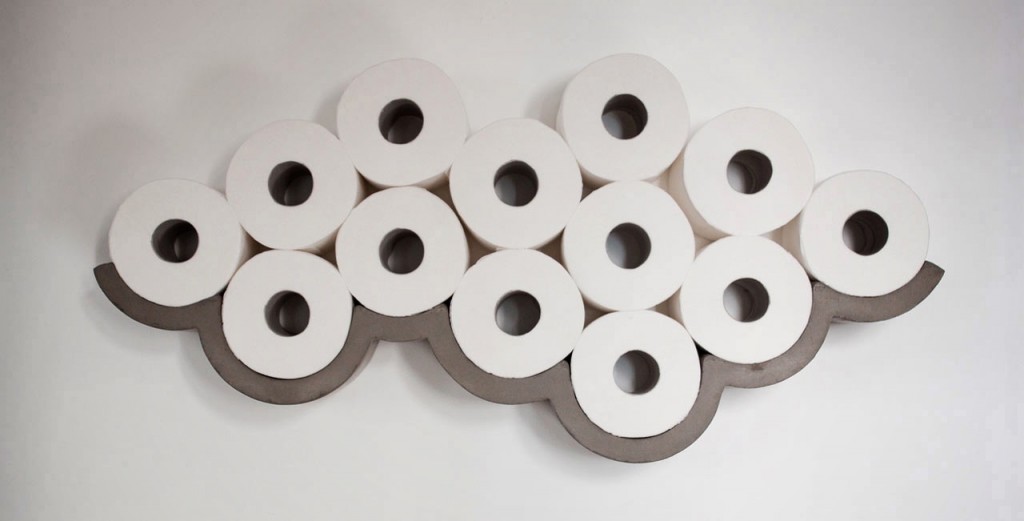 Fully Stacked Cloud Toilet Paper Shelf by Bertrand Jayr