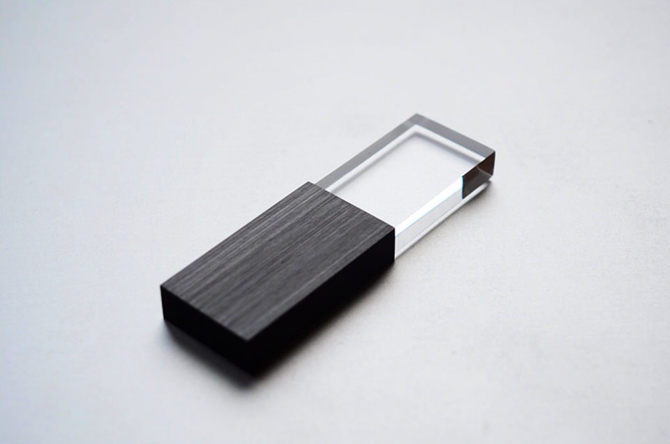 Gun Metal Transparency Empty Memory USB Stick by Beyond Object