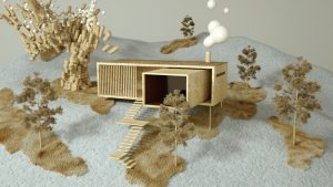 Jutland Summer House: Architectural Model Renderings by Santi Zoraidez