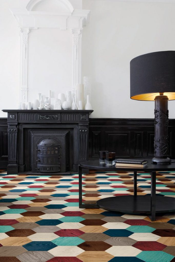 Hexagonal Parquet Wood Floor Tiles by Edward van Vliet for Bisazza