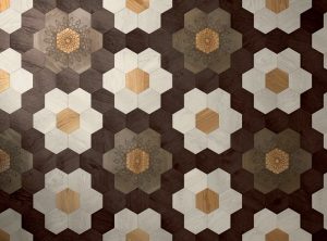 Hexagonal Parquet Wood Floor Tiles by Edward van Vliet for Bisazza